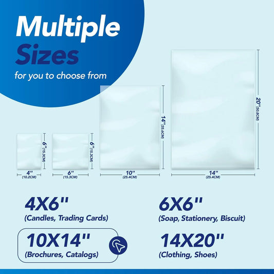 14x20" Clear PVC Heat Shrink Wrap Bags