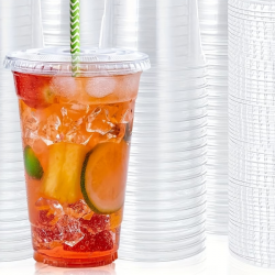 (92 mm) 20 oz. Clear PET Plastic Cups
