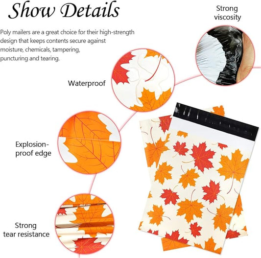 Poly Mailers | 10" x 13" Autumn Leaves