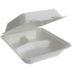8x8 Fiber Hinged Lid 3 Compartment