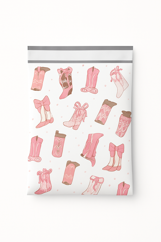 Poly Mailers | 10" x 13" Pink Boots