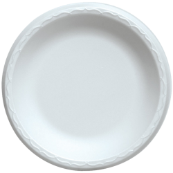 White Foam Plates, 9 inch