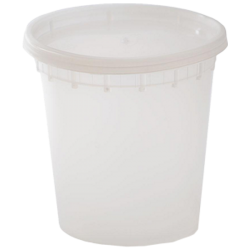 24 oz Plastic Soup Container With Lids