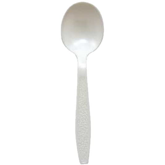 Heavy Weight White Soup Spoons
