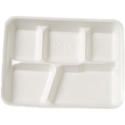 5 Foam Compartment Cafeteria Tray