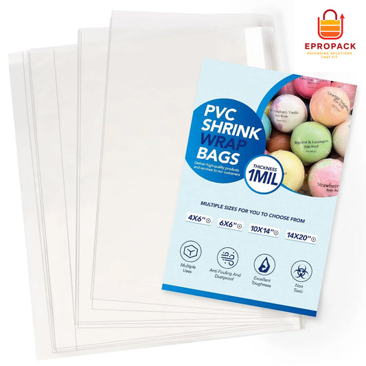 10x14" Inch  Clear PVC Heat Shrink Wrap Bags