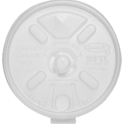 12FTLS Translucent Lift and Lock Lid With Straw Slot