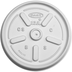 12JL White Vented Lids