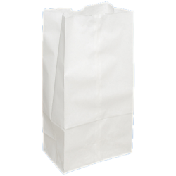 16 lb White Paper Bags