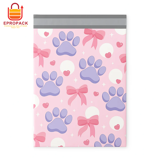 Poly Mailers |  10" x 13"  Pinky Paws