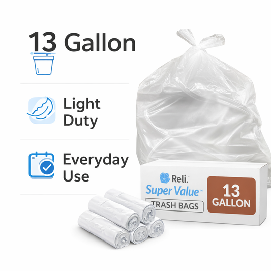 13 Gallon  0.8 mil Trash Bag