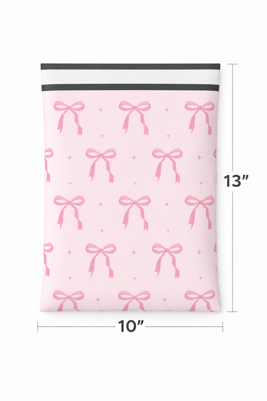 Poly Mailers | 10" x 13" Pink Bow