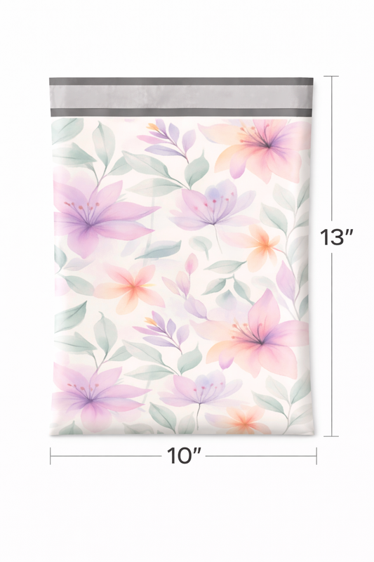 Poly Mailers |  10" x 13" Pastel Floral