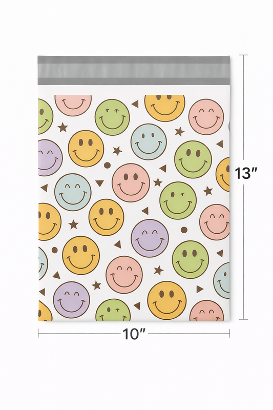 Poly Mailers | 10" x 13" Happy Faces