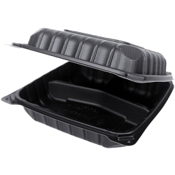8x8 3 Compartment Mineral-Filled Plastic Hinged Lid