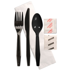 Heavy Weight Cutlery Kits (Black)